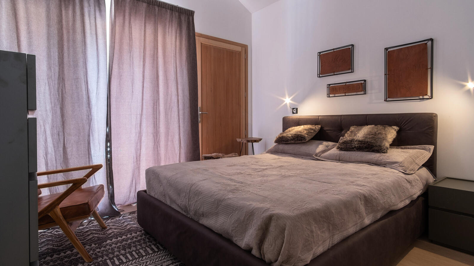 Chambre double du Chalet Tilia dans des tons doux